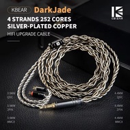 KBEAR DarkJade HIFI Earphone Cable With QDC/0.78mm/MMCX Connector 4 Strands 252 Cores Silver-plated 