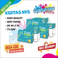 A4 Size White HVS Paper /F4 Copy Paper 75 GSM Per Ream (500 Sheets) Generation Printing