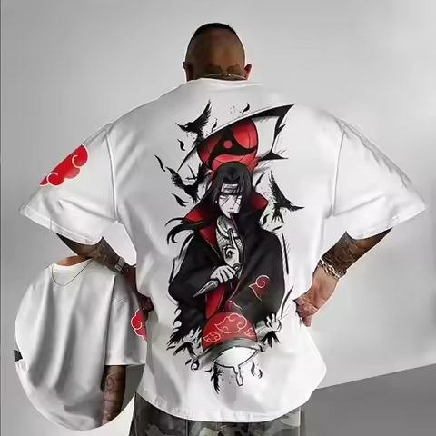 Anime Obito Uchiha T-shirt Naruto Tee 2026 Summer New Men Women Fashion Retro Cotton Oversized T-shi