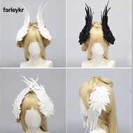 FARL Cosplay Hair Accessories, Barrette Hairpin Angel Wing Hair Clips, Gothic Wing Hair Ornament Bla
