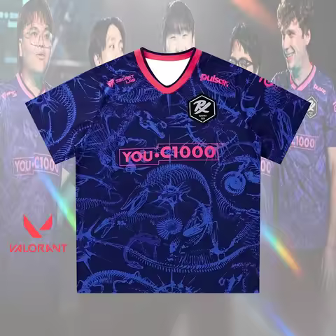 Paper Rex PRX Valorant London Masters 2026 Gaming Jersey Dinosaur Skeleton Print Quick Dry E-sports 