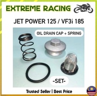 Set - Plug Drain Oil Drain Cap + Spring Tappet Oil Filter Cap SYM Jet Power 125 Jet125 Symphony 150 VF3 VF3i 185 VF3185