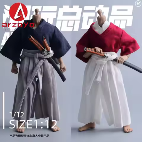 1/12 Scale Samurai Costume Set Sword Dance Costume Cosplay Clothing Model Fit 6'' Romankey Nota Sold