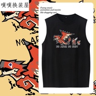 Monster Hunter Peripheral Sleeveless T-shirt Men and Women Two-dimensional Animation Game Clothes Fi