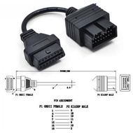Kabel ELM327 OBD 2 Untuk KIA 20 Pin Ke 16 Pin Alat Diagnostik OBD2 OBD Scanner Pembaca Kod Adapter K