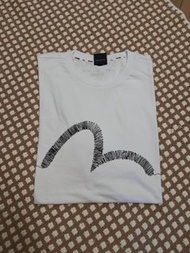EVISU 白色 XL 碼 T 恤 EVISU 經典印花短袖T恤 cotton tee  size XL