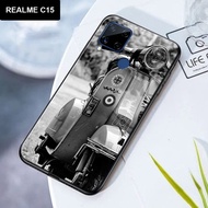 Softcase Glass Kaca Realme C15 [GL101] Case Realme C15 - Casing Hp Realme C15 - Case hp Realme C15 -