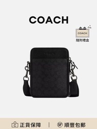 COACH Sullivan 16相機包斜孖袋木炭灰色PVC配皮簡約實用[平行進口]