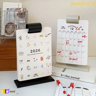 JENNIFERDZJI 2026 Desk Calendar, Cartoon Page Flipping Cartoon Desk Planner, Paper Paper Date Displa