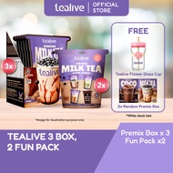 [Shopee Exclusive] Tealive 3 Box, 2 Fun Pack with Tealive Flower Glass Cup, 2 Random Premix Box
