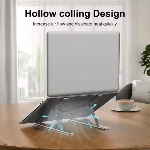 Laptop Support Base Foldable Laptop Stand Portable Adjustable Aluminum Laptop Stand Liftable and Non