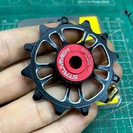Strummer Bicycle Pulley Wheel Super Cnc 12T Ceramic Strummer Black Unit - Pulley Strummer 12 T Ceram