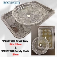 Its Shop Time 2in1 Set High Quality Plastic Material/Candy Plate and Fruit Tray Bundle