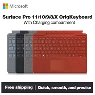 OrigMicrosoft Surface Pro8/9/10/11/X  genuine keyboard with Pen Storage  For Surface Pro8/9/10/11