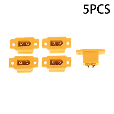 5pcs Black Yellow XT60BE-M Male Bullet Connector Wire Cable Plug Waterproof Cover For RC FPV Charger