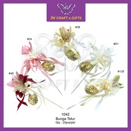 25pcs Exclusive Bunga Telur Dengan Sarung Kerawang | Cymbidium Orchid Egg Flower | Wedding Event Sou