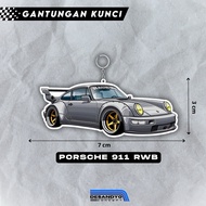 JDM CAR "Porsche 911 RWB"Keychain