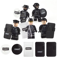 City Military Soldiers Weapon Accessories Building Block Police Shield SWAT Figures Parts Blocks Model Assembles Toy