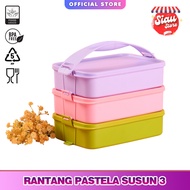 SIAU STORE CPM RANTANG DELUXE PASTELA SUSUN 3 LUNCH BOX / RICE BOX / LUNCH BOX