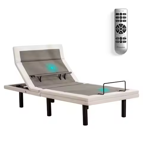 Twin XL Adjustable Bed Frame, Adjustable Bed Base with Massage, Wireless Remote, Lumber Support, Zer