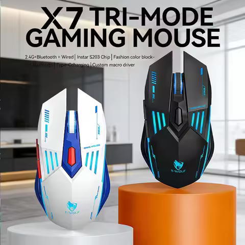 New Bluetooth Three-mode Game Bluetooth Mouse 2.4G Wireless Charg lightweight Esports Office Mouse B