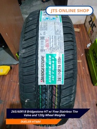 265/60R18 Bridgestone H/T (2025 DOT) w/ Free Stainless Tire Valve