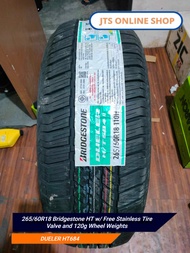 265/60R18 Bridgestone HT w/ Free Stainless Tire Valve and 120g Wheel Weights