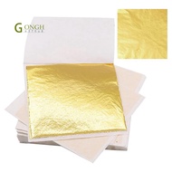 200 PCS Gold Sheets Gold Foil for Art Gilding Flakes 8.5x8 cm Metal Gold Leaves Flakes Gold Flakes