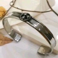 Stainless Steel C Type Chrome hearts Cross Bangle Bracelet.