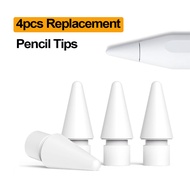 TOILEUM Apple Pencil 1/2/USB-C/Pro  4 2H TOILEUM Mata Pensel Ganti 4 Keping 2H Serasi untuk Apple Pe