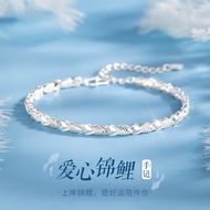 Shipment within 24 hours 999 sterling silver jewelry piece 2026 new arrival cute heart shape koi fis