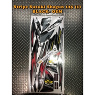 Stripe Sticker Cover Set Suzuki Shogun RR 125 (1) BLACK OEM
