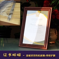 Wooden A3 Business License Frame Genuine Copy A5 Certificate A4 Certificate Frame B4 Photo Frame Eur