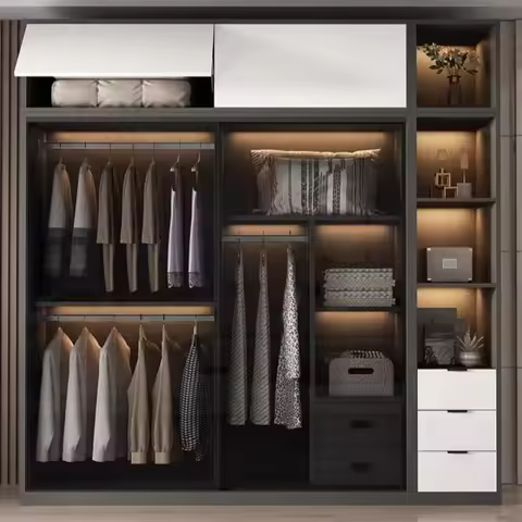Organizer Elegant Wardrobe Minimalist Standing Shelf Designer Wardrobe Aesthetic Floor Bedroom Close