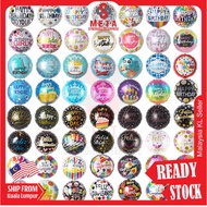 18 Inches Round Foil Balloon Happy Birthday/ Belon Foil 18 Inci Happy Birthday 1-50 Deisgn