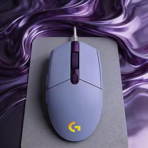Logitech G203/G102 LightSYNC wired mouse, customizable lighting effects, precise control, designed s