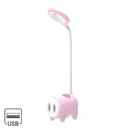 "RXP SHOP"โคมไฟอ่านหนังสือตั้งโต๊ะ Rechargeable (LED 4.5W) LUZINO รุ่น TGX-789(PK) ขนาด 8.8 x 11.5 x