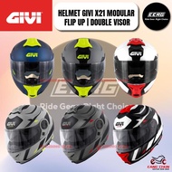 HELMET GIVI X21 FLIP UP HELMET | DOUBLE VISOR CHALLENGER SPIRIT /NUMBER/EVO NUMBER