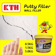 0.5KG WHITE PUTTY FILLER : KTH Putty Filler Filling Cracks and Holes ( 0.5KG ) - White Only