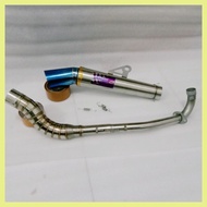 ♂ ▚ ∽ Highmount conical pipe AUN 51mm exhaust Muffler open Spec for xrm 125 wave 125 xrm 100 110 11