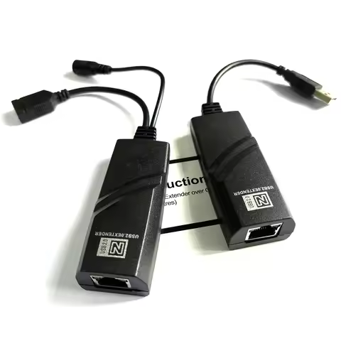 USB 2.0 Extender To RJ45 Over Cat6 Ethernet Cable 100M Support Laptop USB Mouse Keyboard Webcam Prin