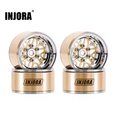 INJORA ModuWheel 1.0" Brass & Aluminum Beadlock Wheels for 1/18 1/24 RC Crawlers