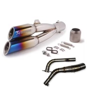 คอท่อ Yamaha Nmax155 2025 วัสดุแสตนเลสเกรด304 + ปลายท่อ เอเค (AK) ท่อคู่ ฟรีจุกลดเสียง มีสีให้เลือก
