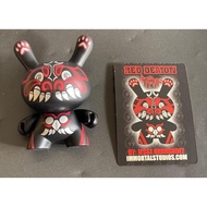 2011 Kidrobot Dunny Vinyl Toy - Azteca II - Red Demon - Jesse Hernandez