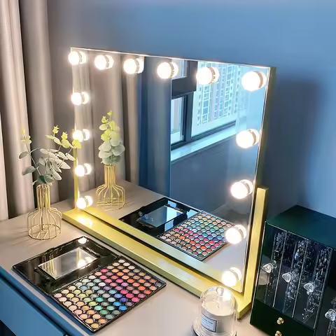 Smart mirror vanity mirror desktop led lamp dresser with lamp large bedroom vanity mirror fill light