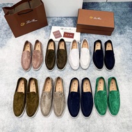 2024 [ready stock] loro * piana same style LP Men and womens leather flat shoes lazy loafers