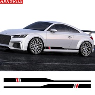 Creative Tri-color car side skirt stickers, vinyl decal, decal, auto accessories, Audi TT 8N, MK1, M