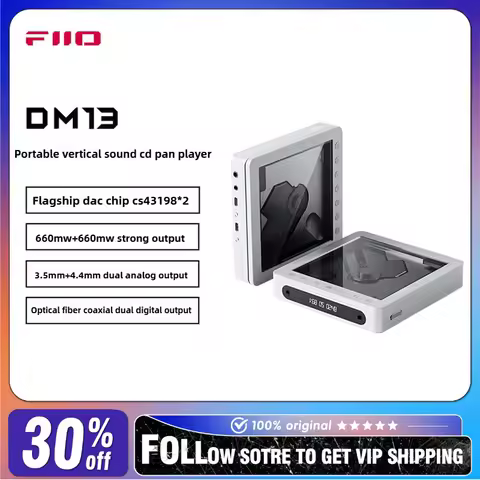 Fiio Dm13 Multifunctional CD Player Bluetooth HiFi Portable Stereo Long-Lasting Battery Usb Ripping