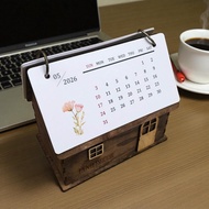 2026 Desk Calendar, 3D Wooden Calendar Home Decoration - LAMDECOR free logo engraving