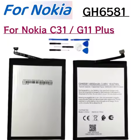 New GH6581 5000mAh Mobile Phone Battery WT510 For Nokia C31 G11 Plus Replacement Phone Batteries +Fr